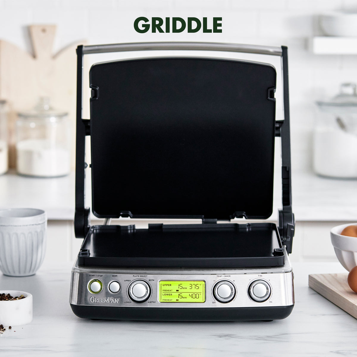 Elite Multi Grill, Griddle & Waffle Maker | Premiere Stainless Steel