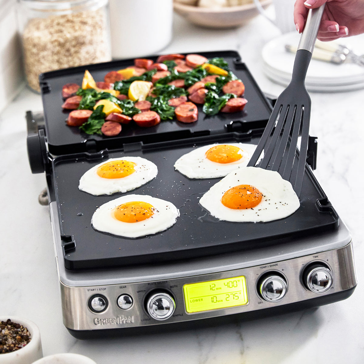 Elite Multi Grill, Griddle & Waffle Maker | Premiere Stainless Steel