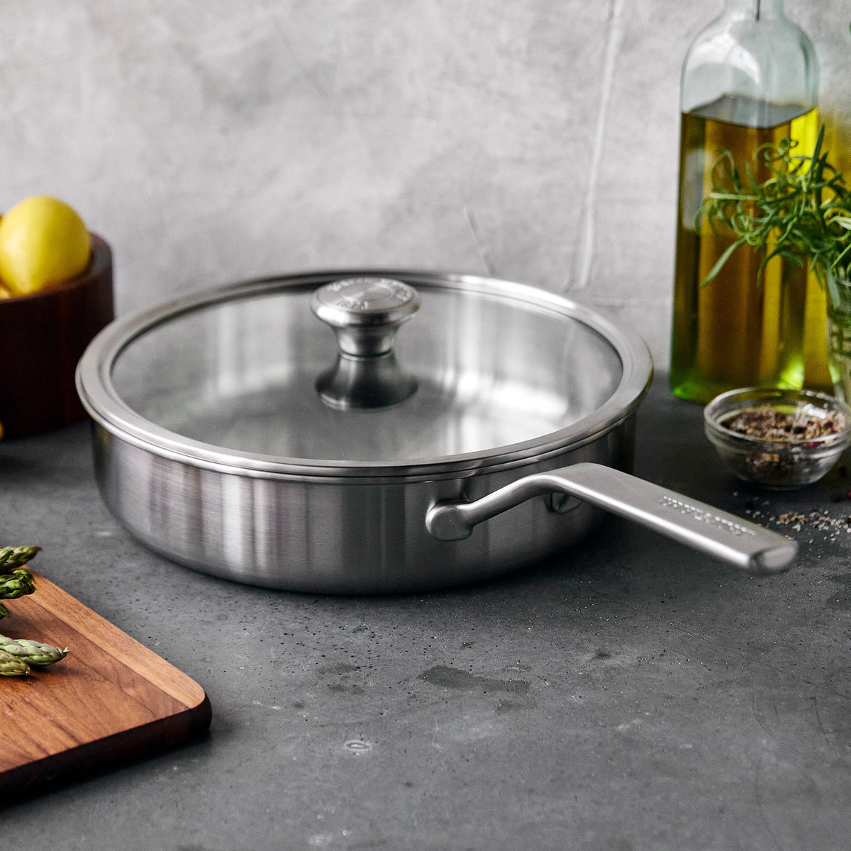 Merten & Storck Stainless Steel 3.5-Quart Sauté Pan with Lid