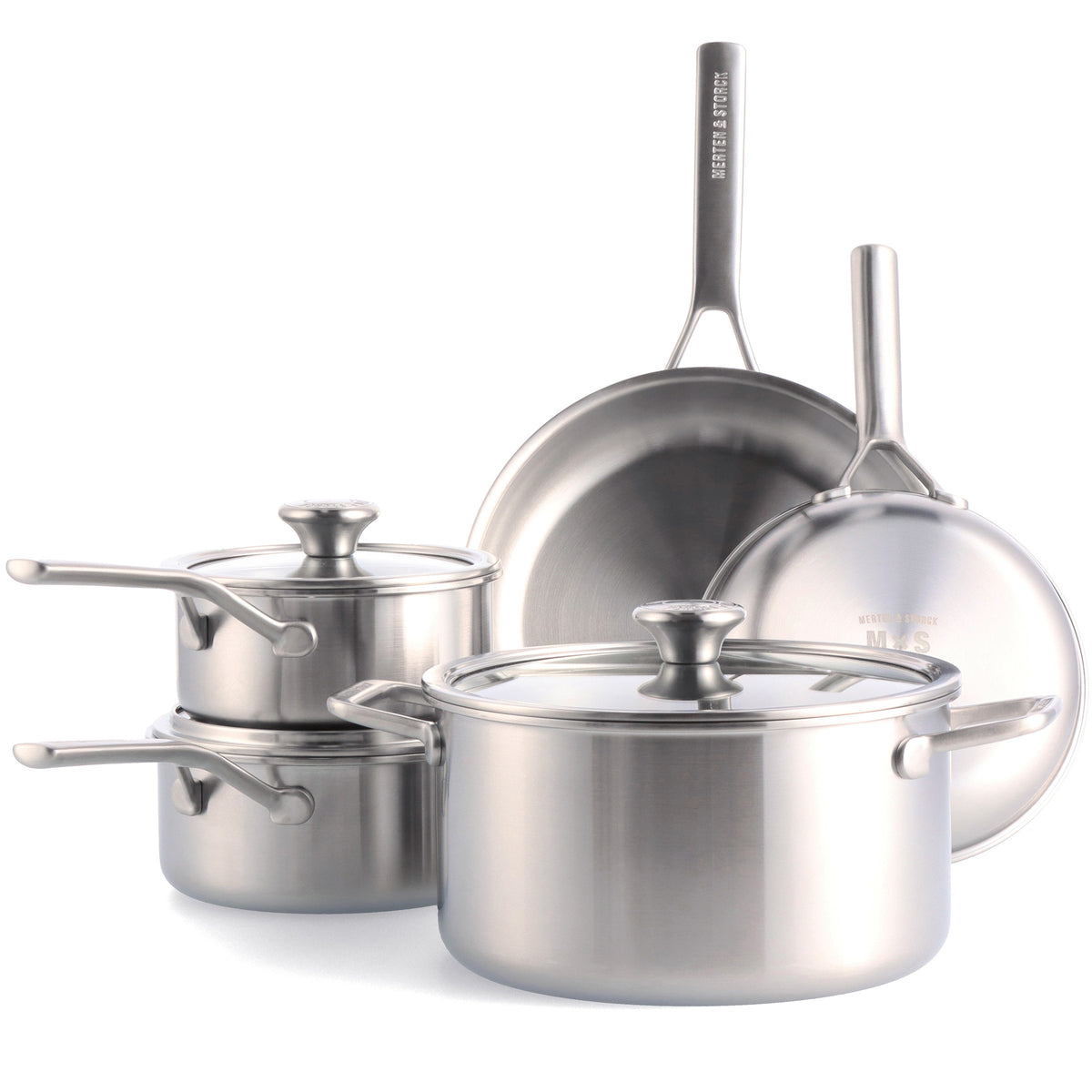 Merten & Storck Stainless Steel 8-Piece Cookware Set - Stainless Steel