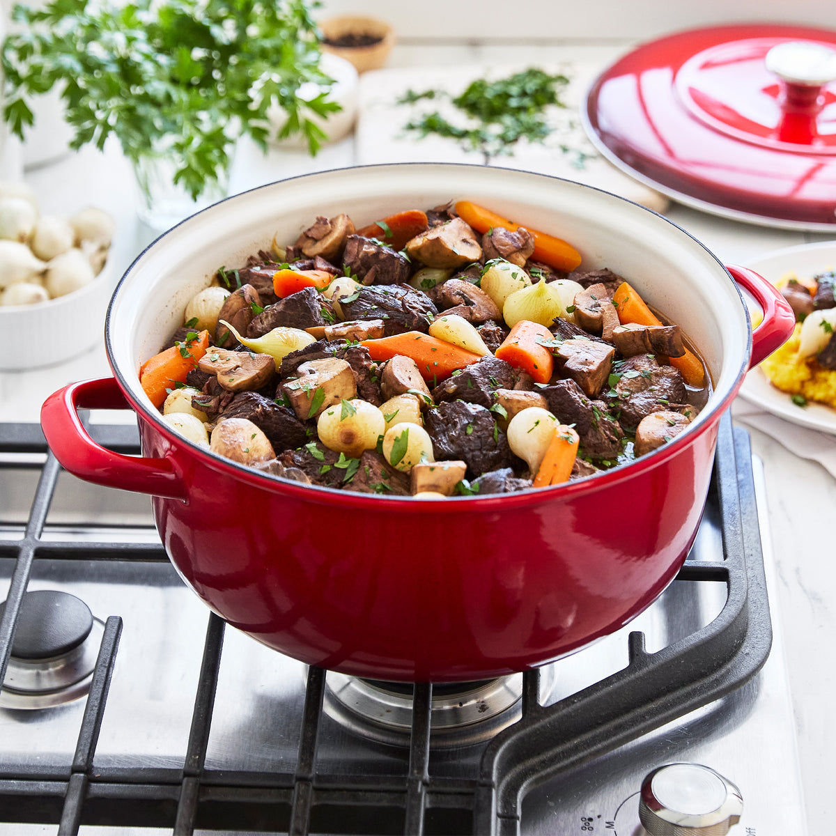 Merten & Storck Enameled Iron 1873 Dutch Oven, 7-Quart | Foundry Red