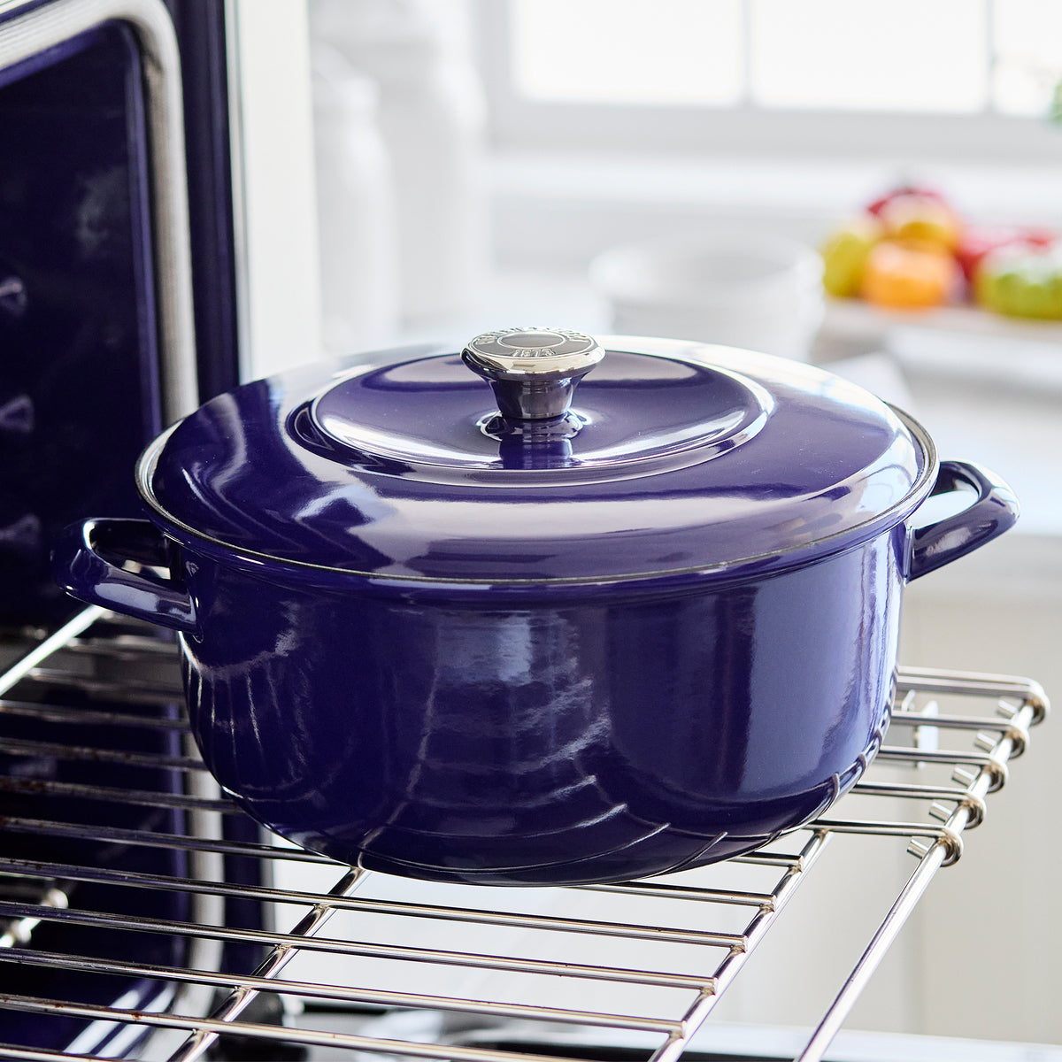 Merten & Storck Enameled Iron 1873 Dutch Oven, 7-Quart | Cobalt Blue