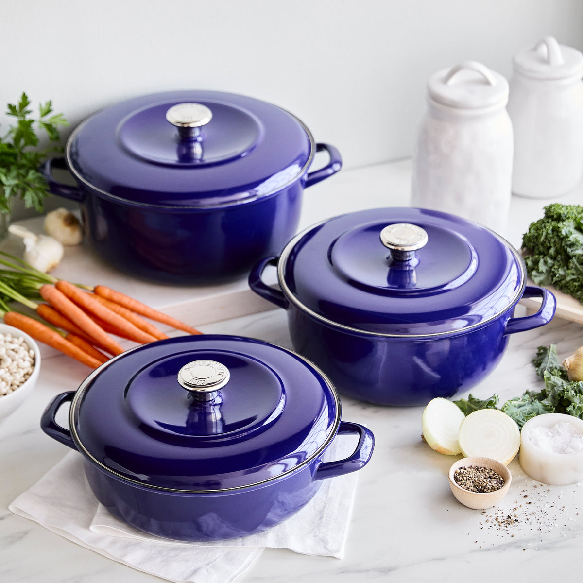 Merten & Storck Enameled Iron 1873 Dutch Oven, 5.3-Quart | Cobalt Blue