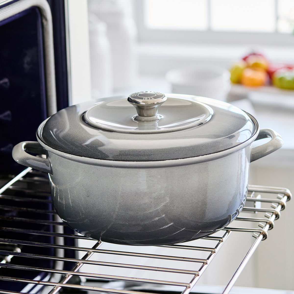 Merten & Storck Enameled Iron 1873 Dutch Oven, 7-Quart | Cloud Gray