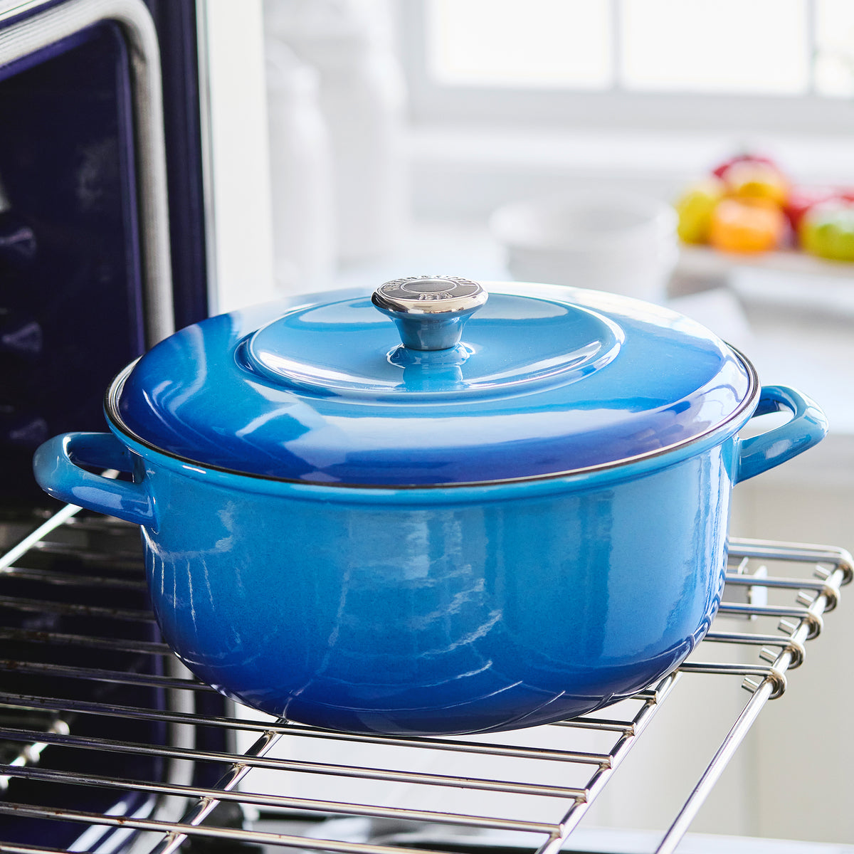 Merten & Storck Enameled Iron 1873 Dutch Oven, 7-Quart | Azure Blue