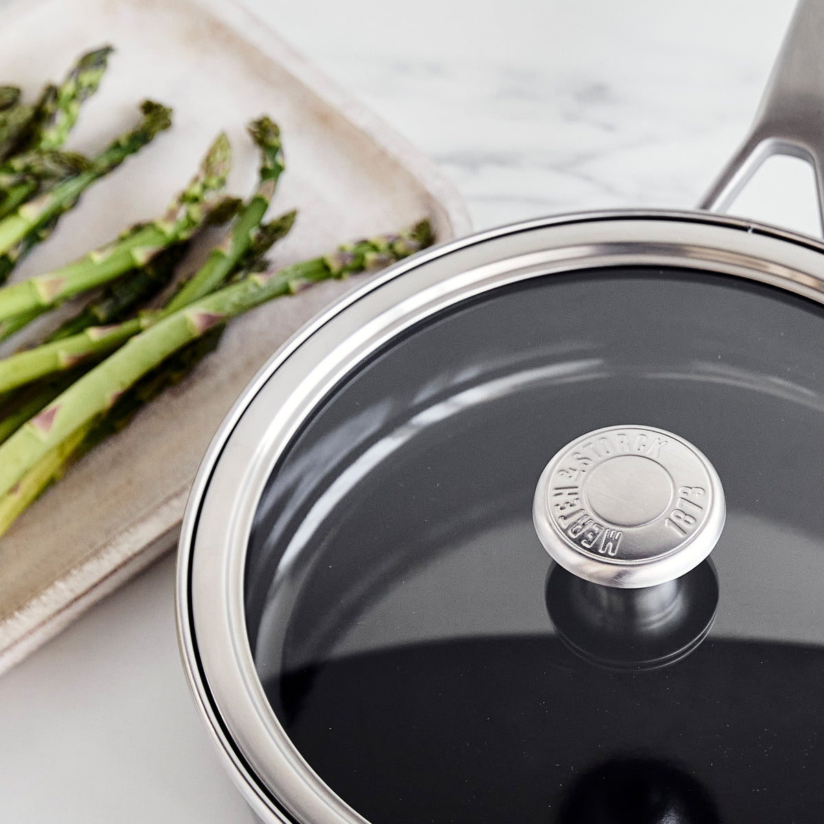 Merten & Storck Steel Core Enameled 3-Quart Sauté Pan with Lid | Cloud Gray