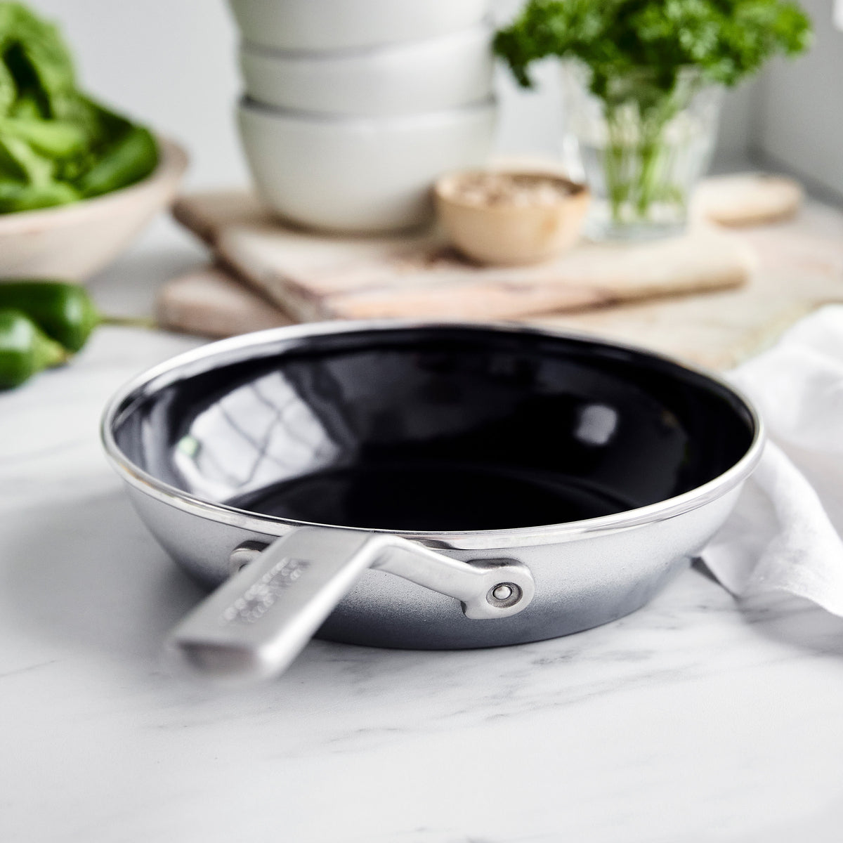 Merten & Storck Steel Core Enameled 8" Frypan | Cloud Gray