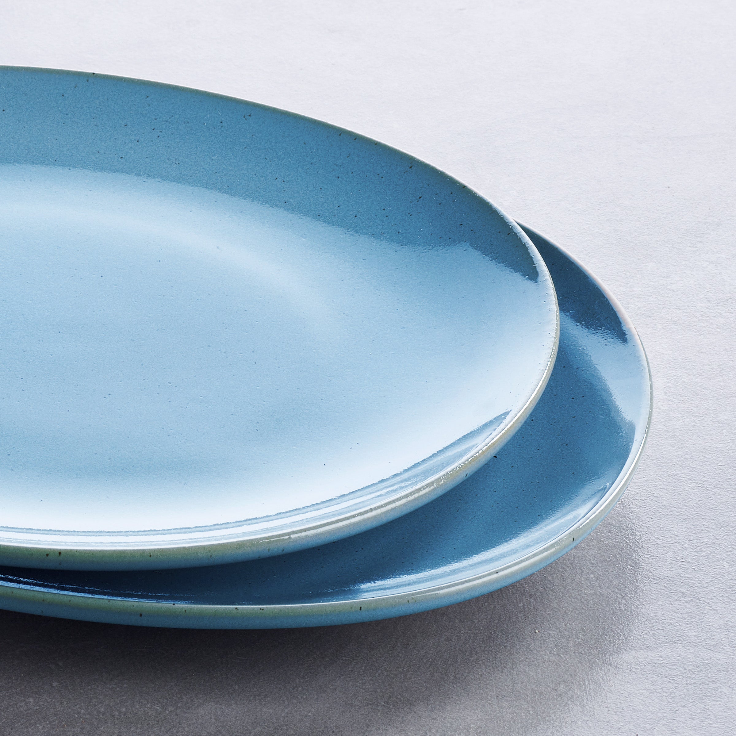 Keltum Glazed Stoneware 11" Dinner Plates, Set of 2 | Blue