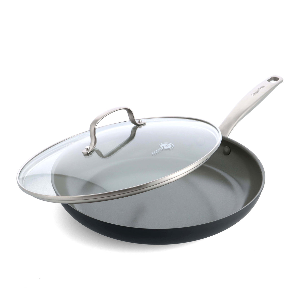 GreenPan Chatham 12 in. Stainless Steel Ceramic Nonstick Frying