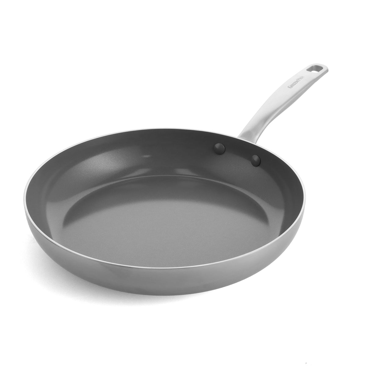 GreenPan™ Premiere Stainless-Steel Ceramic Nonstick 12 Covered Fry Pan