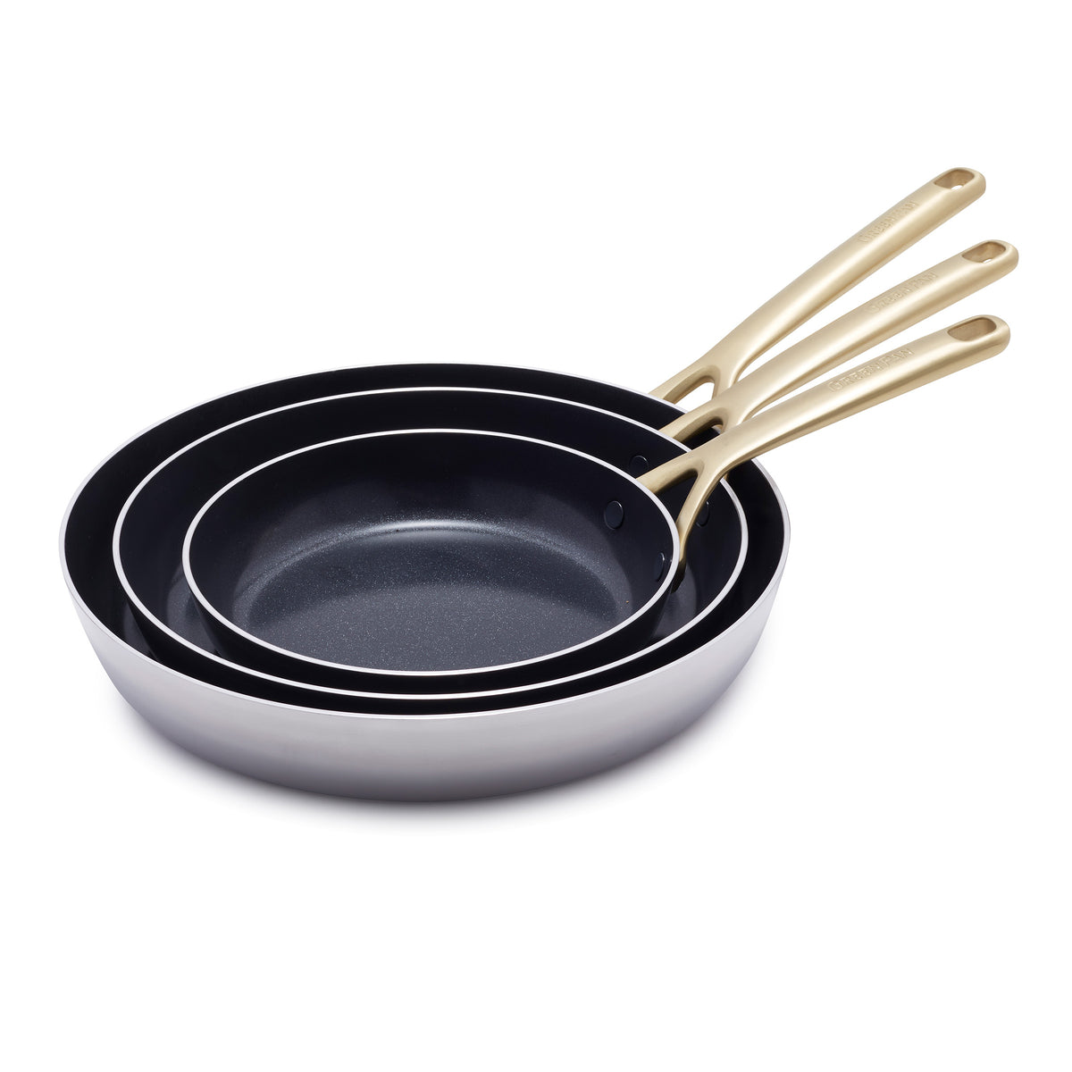 GP5 Stainless Steel 10 and 12 Frypan Set