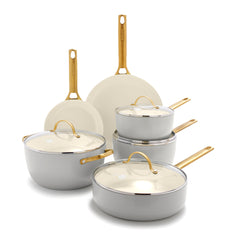 Reserve Ceramic Nonstick 10-Piece Cookware Set | Dove Gray | The ...