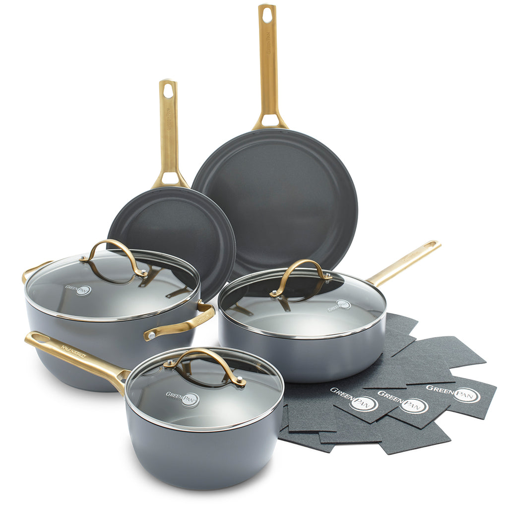 Thyme & Table Non-stick 12 Piece Gold Pots and Pans Cookware set for sale  online